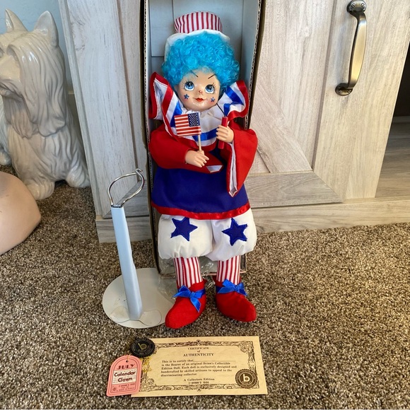BRINN 'S 1986 Calendar Clown July 4th Uncle Sam Birthday Patriotic - Picture 2 of 9